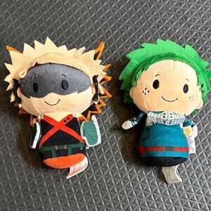 Izuku Midoriya (Deku) and Katsuki Bakugo.  Hallmark Itty Bitty